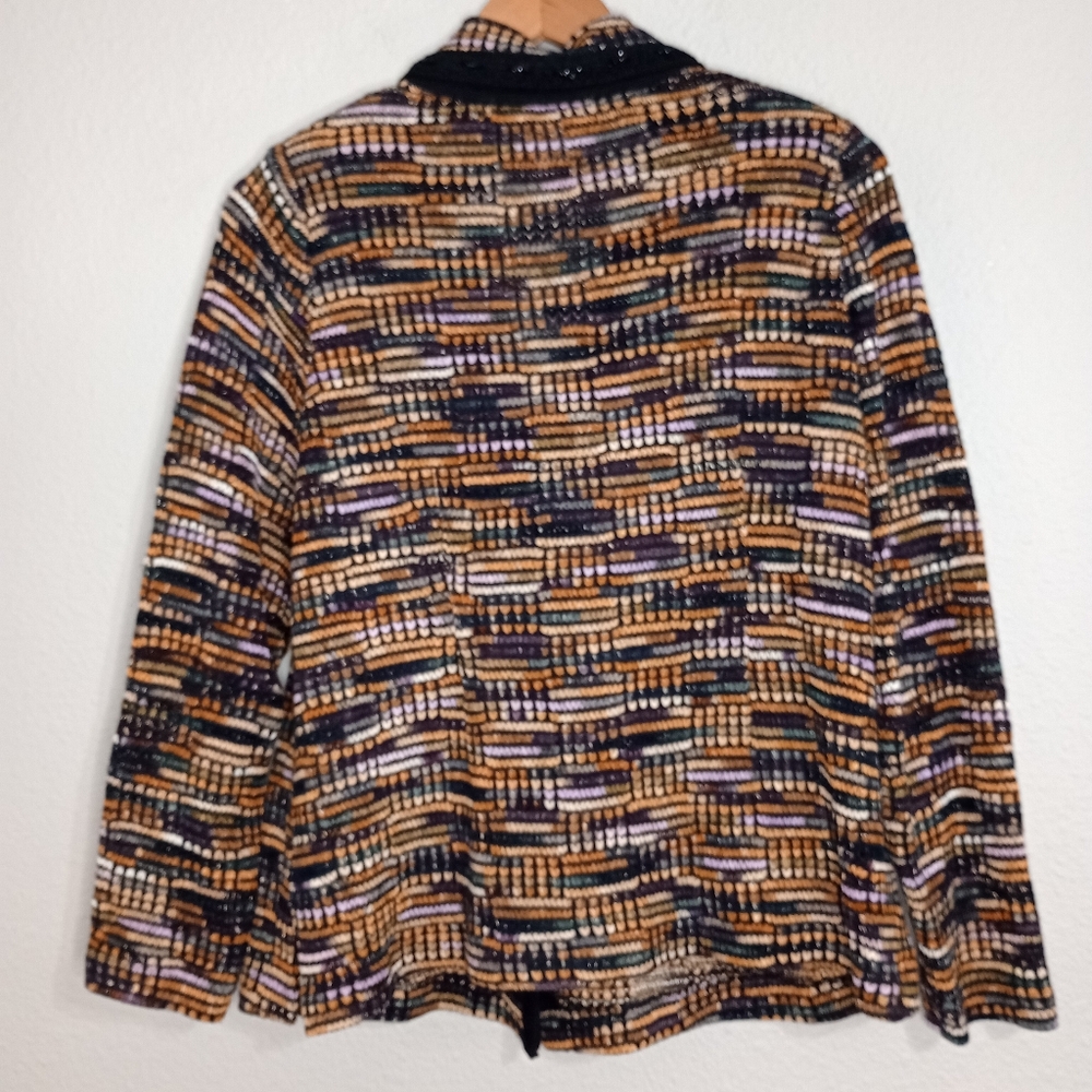 Exclusively Misook Button Front Multicolored Swea… - image 3